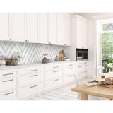 1” Azula Sazi Polished Hexagon Mosaic, Thassos White + Blue Azul