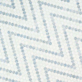 1” Azula Sazi Polished Hexagon Mosaic, Thassos White + Blue Azul