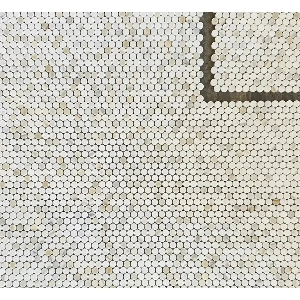 1" Calacatta Hexagonal Mosaic Italian Marble Tile