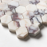 1” Calacatta Violet Purple Hexagon Marble Tile  ( Made-to-Order )