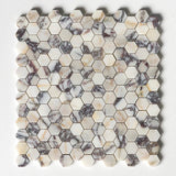 1” Calacatta Violet Purple Hexagon Marble Tile  ( Made-to-Order )