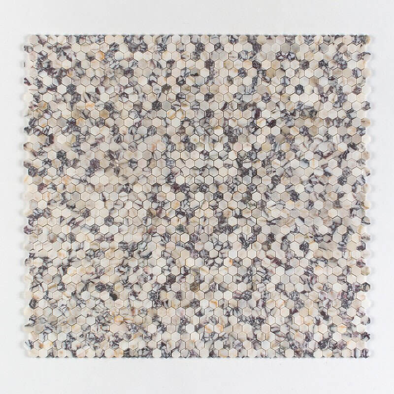 1” Calacatta Violet Purple Hexagon Marble Tile  ( Made-to-Order )