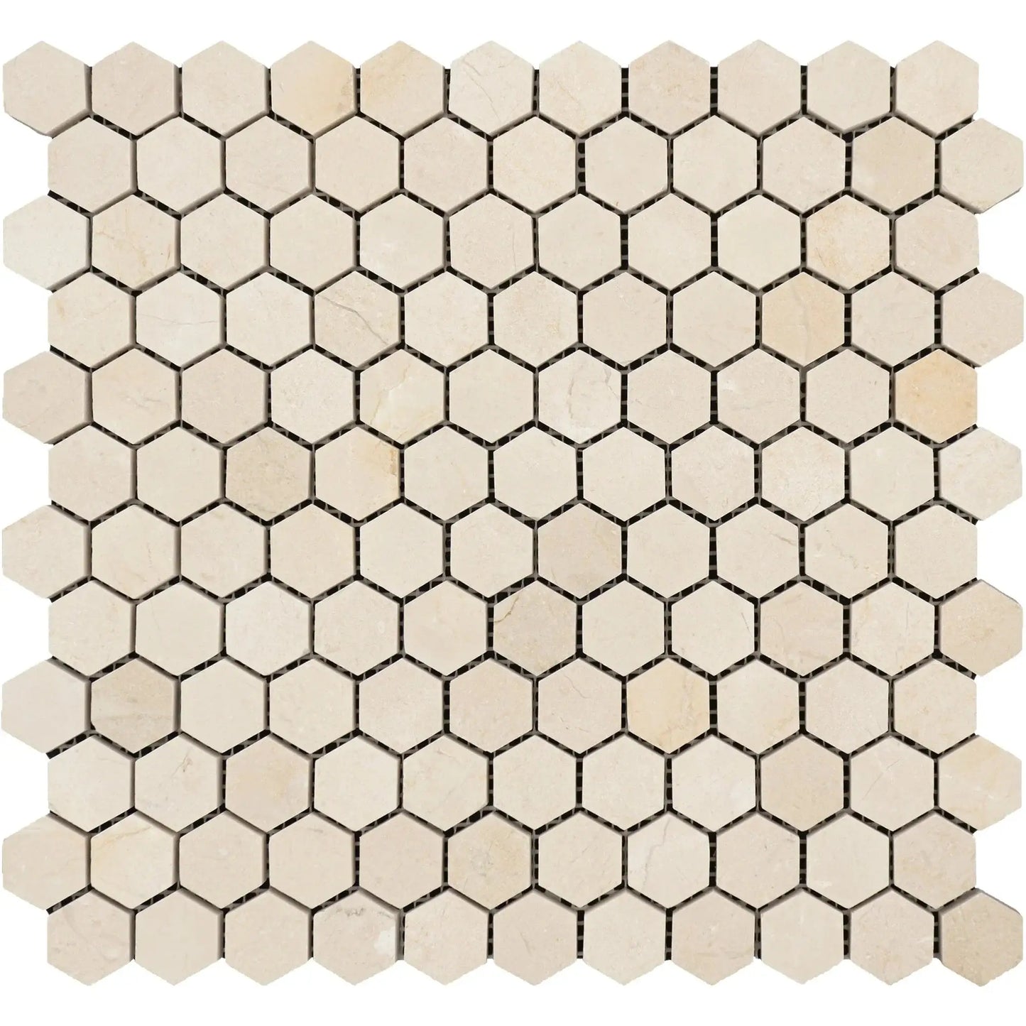 1” Alicante Crema Marfil Hexagon Spanish Marble