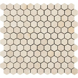 1” Alicante Crema Marfil Hexagon Spanish Marble
