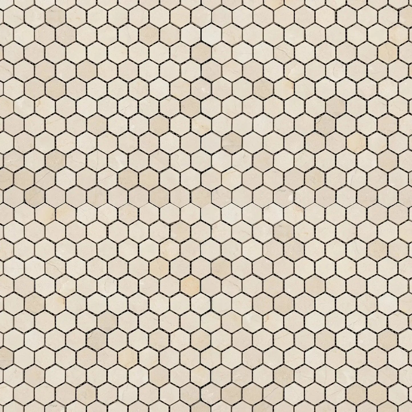 1” Alicante Crema Marfil Hexagon Spanish Marble