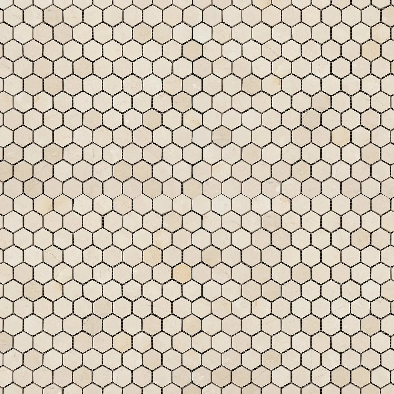 1” Alicante Crema Marfil Hexagon Spanish Marble