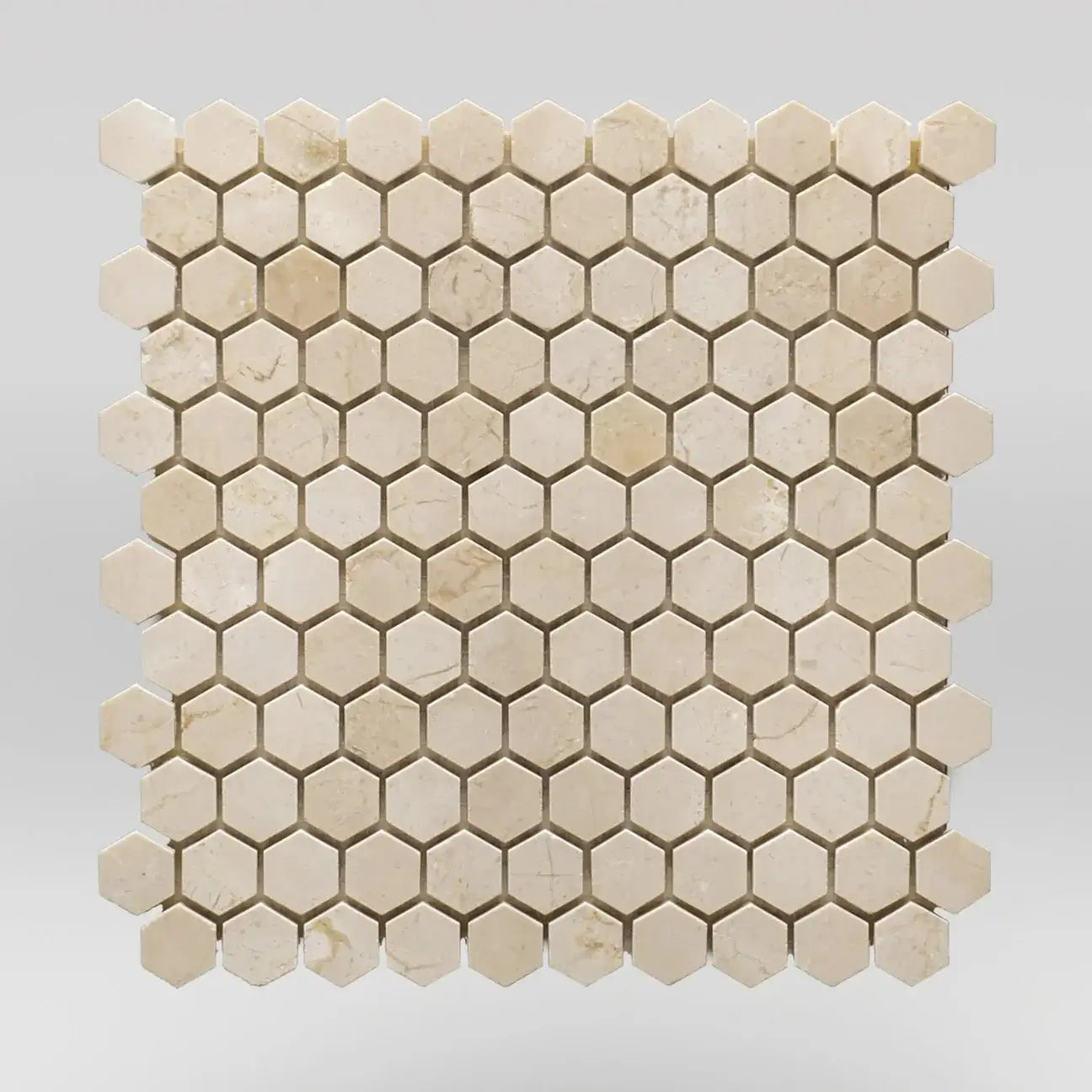 1” Alicante Crema Marfil Hexagon Spanish Marble