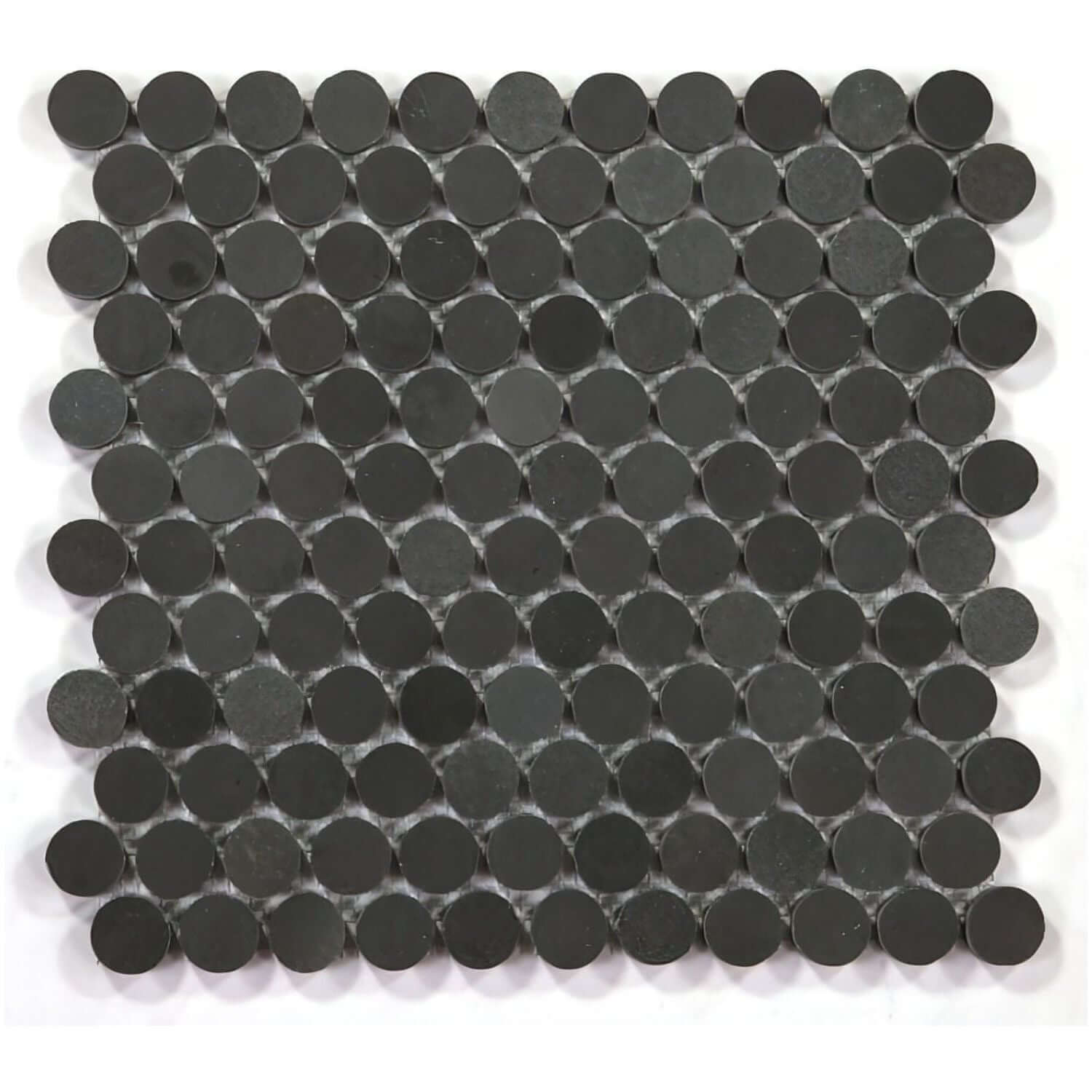 11 x 11.75 Black Basalt Penny Round