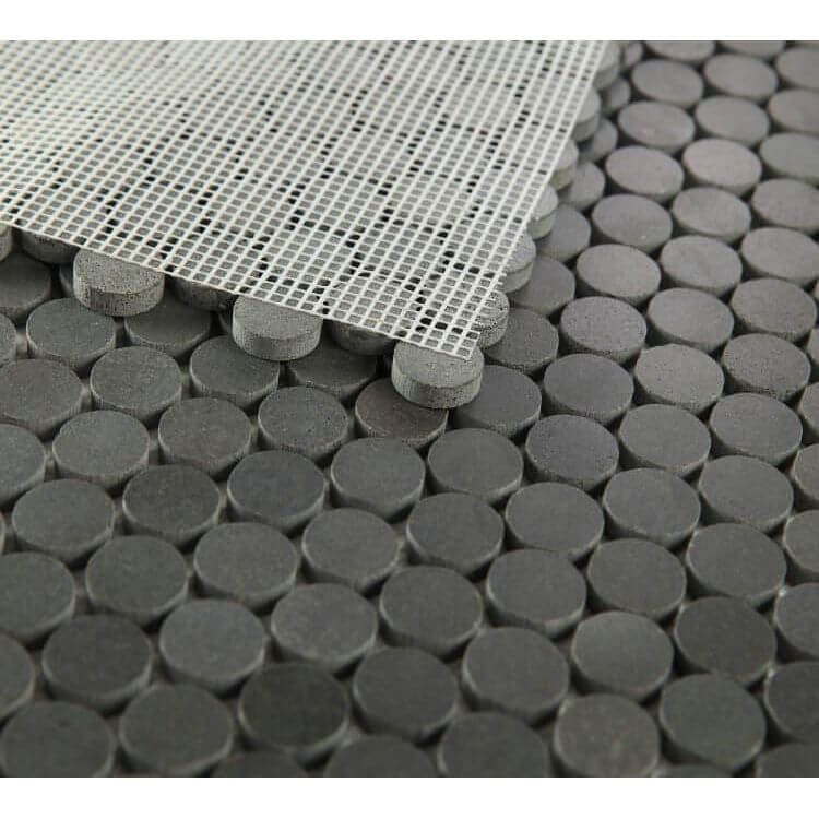 11 x 11.75 Black Basalt Penny Round