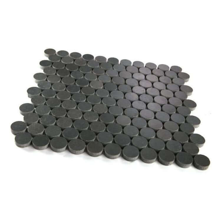 11 x 11.75 Black Basalt Penny Round