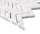 Calacatta Gold Marble Mini Chevron Mosaic Tile Honed