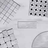 Carrara White Italian Marble 2" x 2" Mosaic Tile Honed