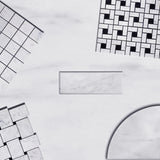 Carrara White Italian Marble Bathroom Shower Corner Shelf Honed