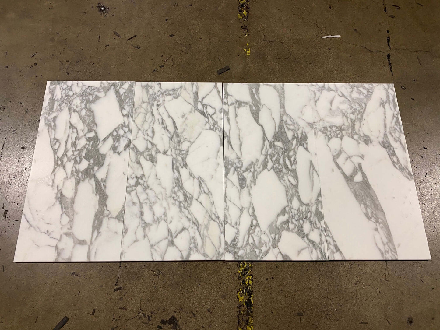 12x12, 3/8 Arabescato Deluxe Italian Marble Tile
