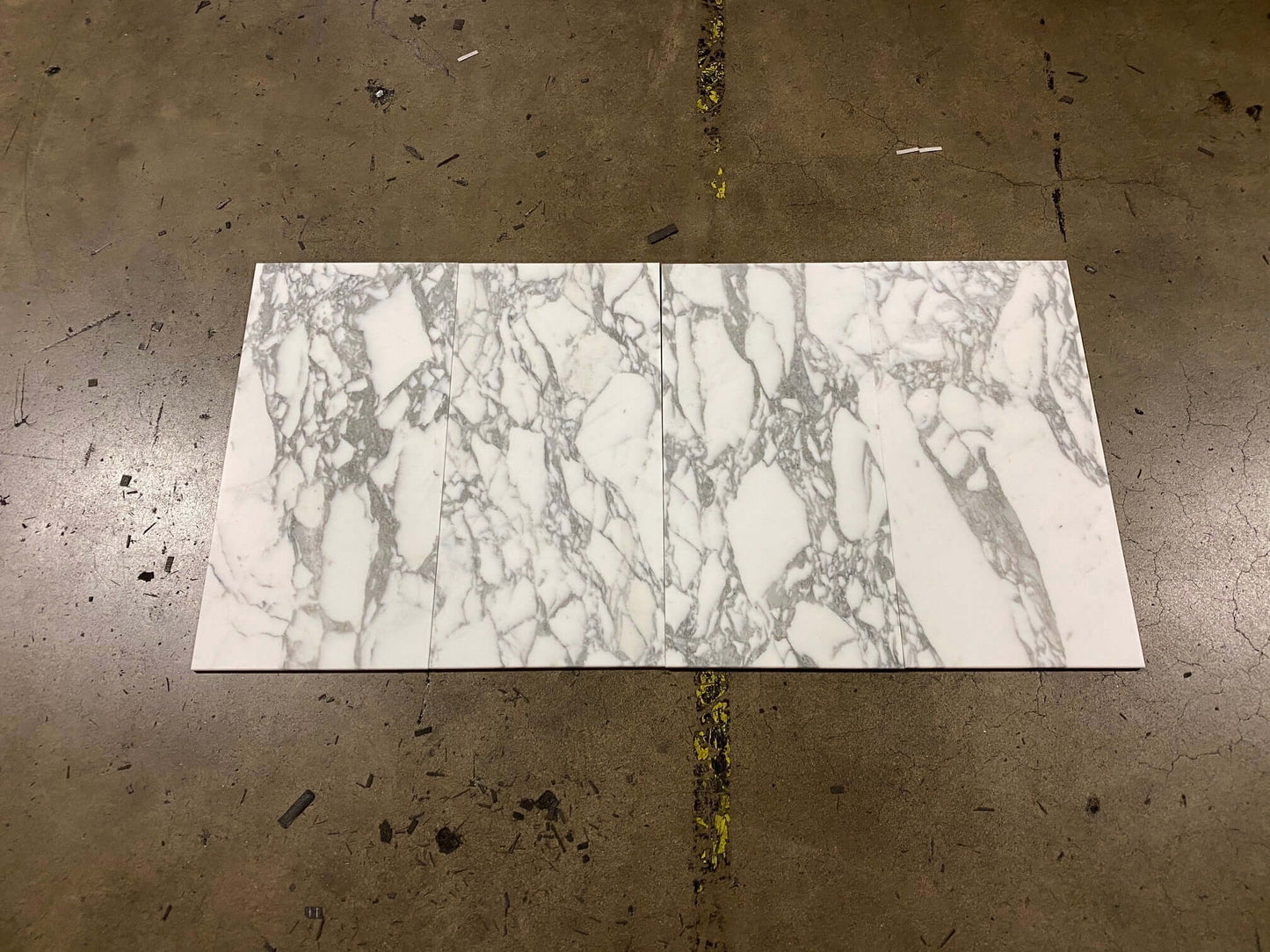 12x12, 3/8 Arabescato Deluxe Italian Marble Tile