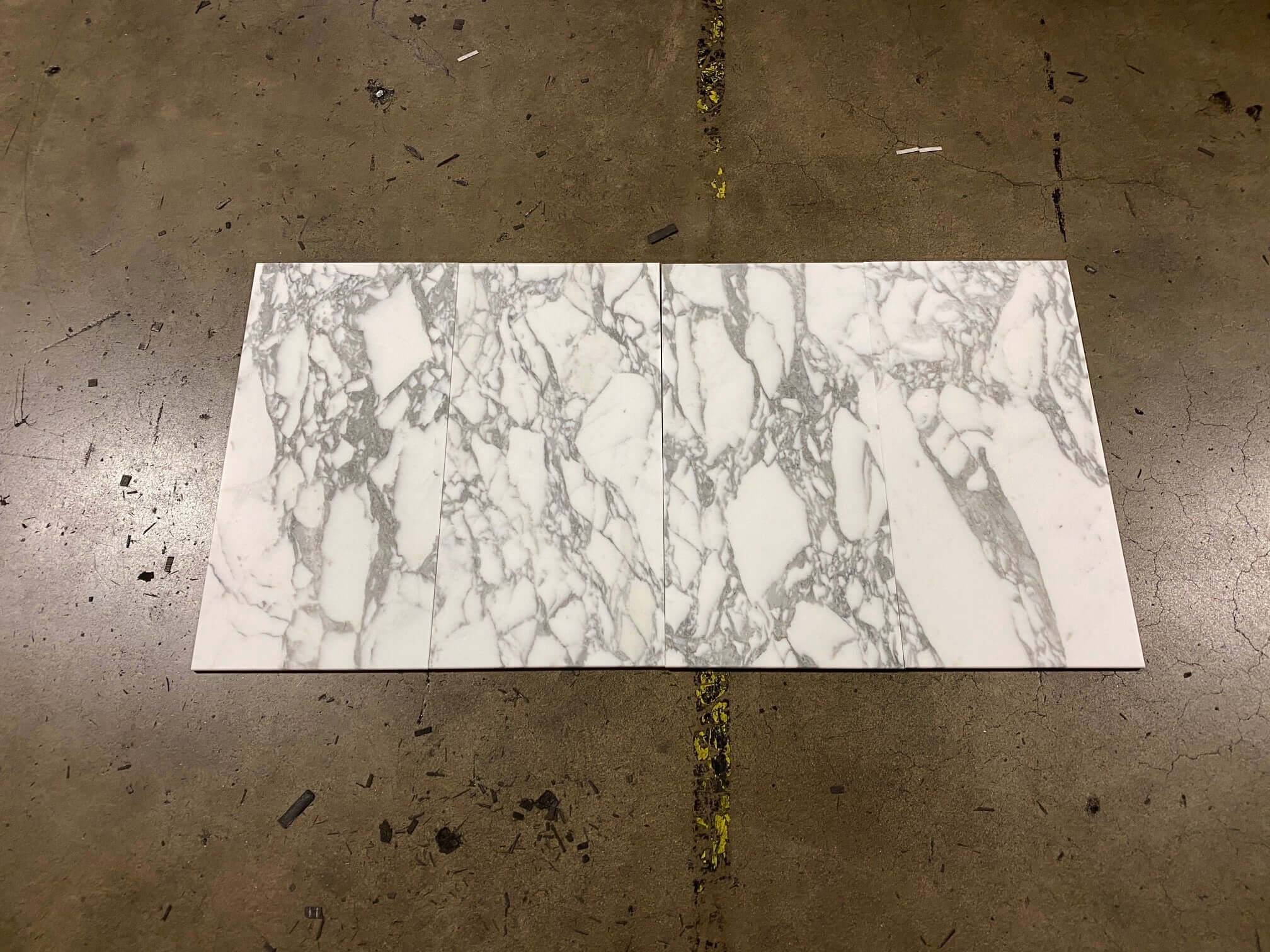 12x12, 3/8 Arabescato Deluxe Italian Marble Tile