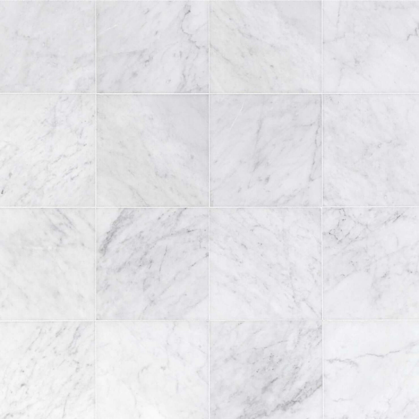 12x12 Carrara White Marble from Italy, 3/8