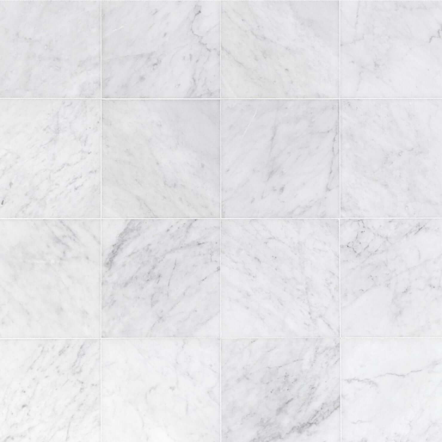 12x12 Carrara White Marble from Italy, 3/8