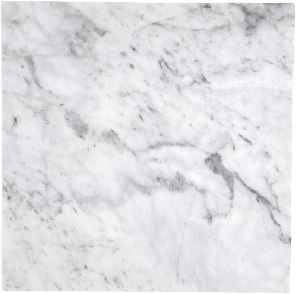 12x12 Carrara White Marble from Italy, 3/8