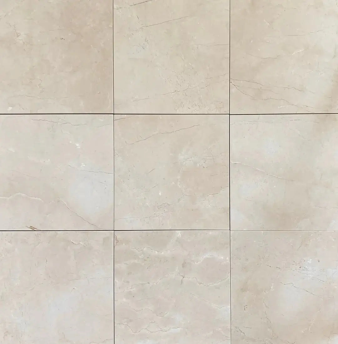 12x12 Alicante Crema Marfil Premium Spanish Marble Tile