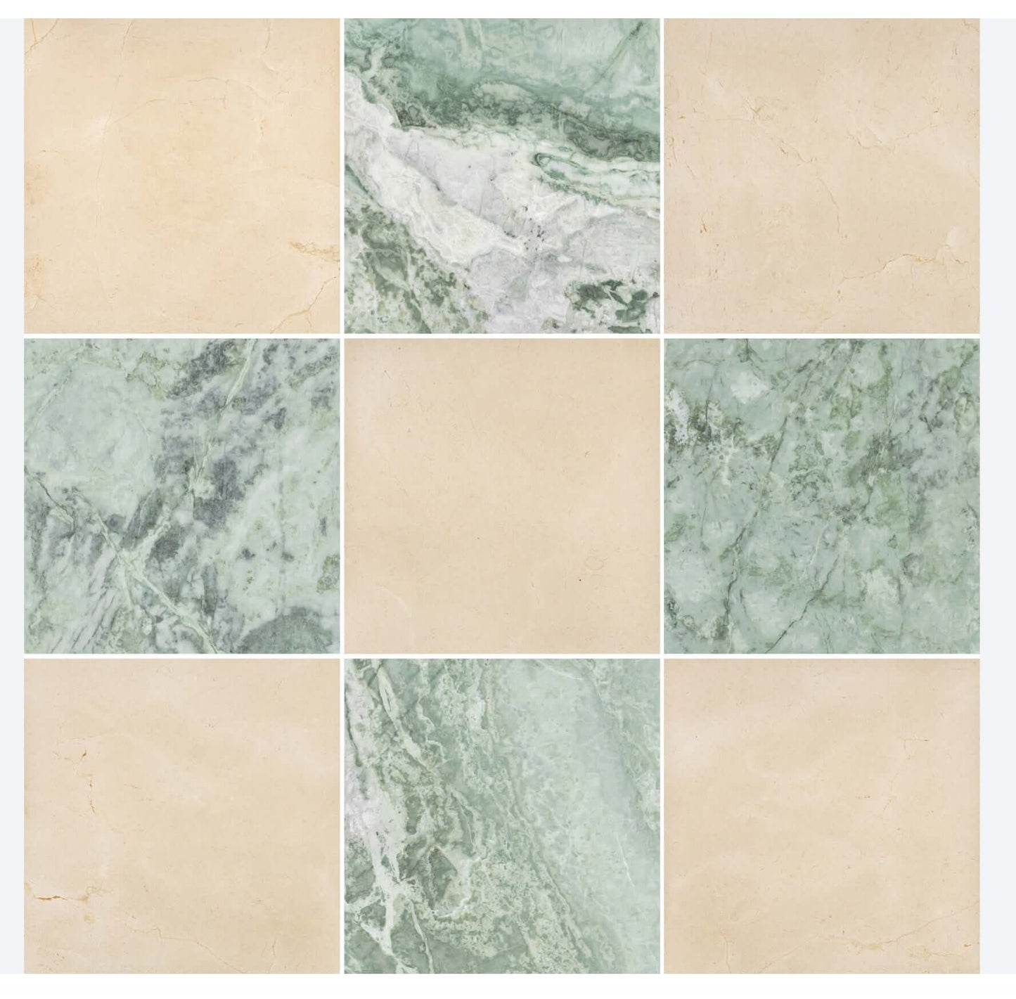 12x12 Ming Green Classico Marble, 3/8