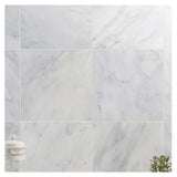 12x12 Oriental White ( Asian Statuary ) Marble Tile, 3/8
