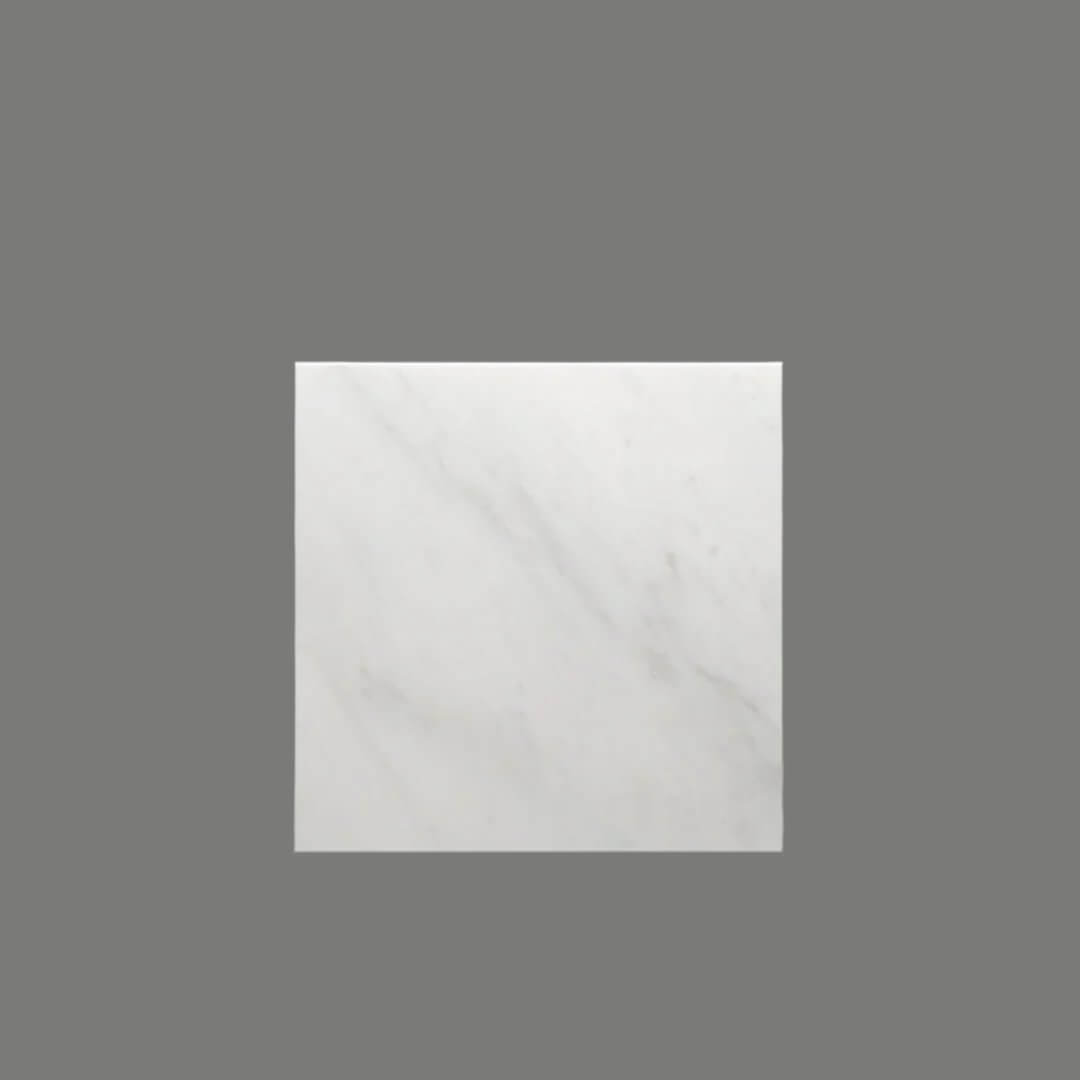 12x12 Oriental White ( Asian Statuary ) Marble Tile, 3/8