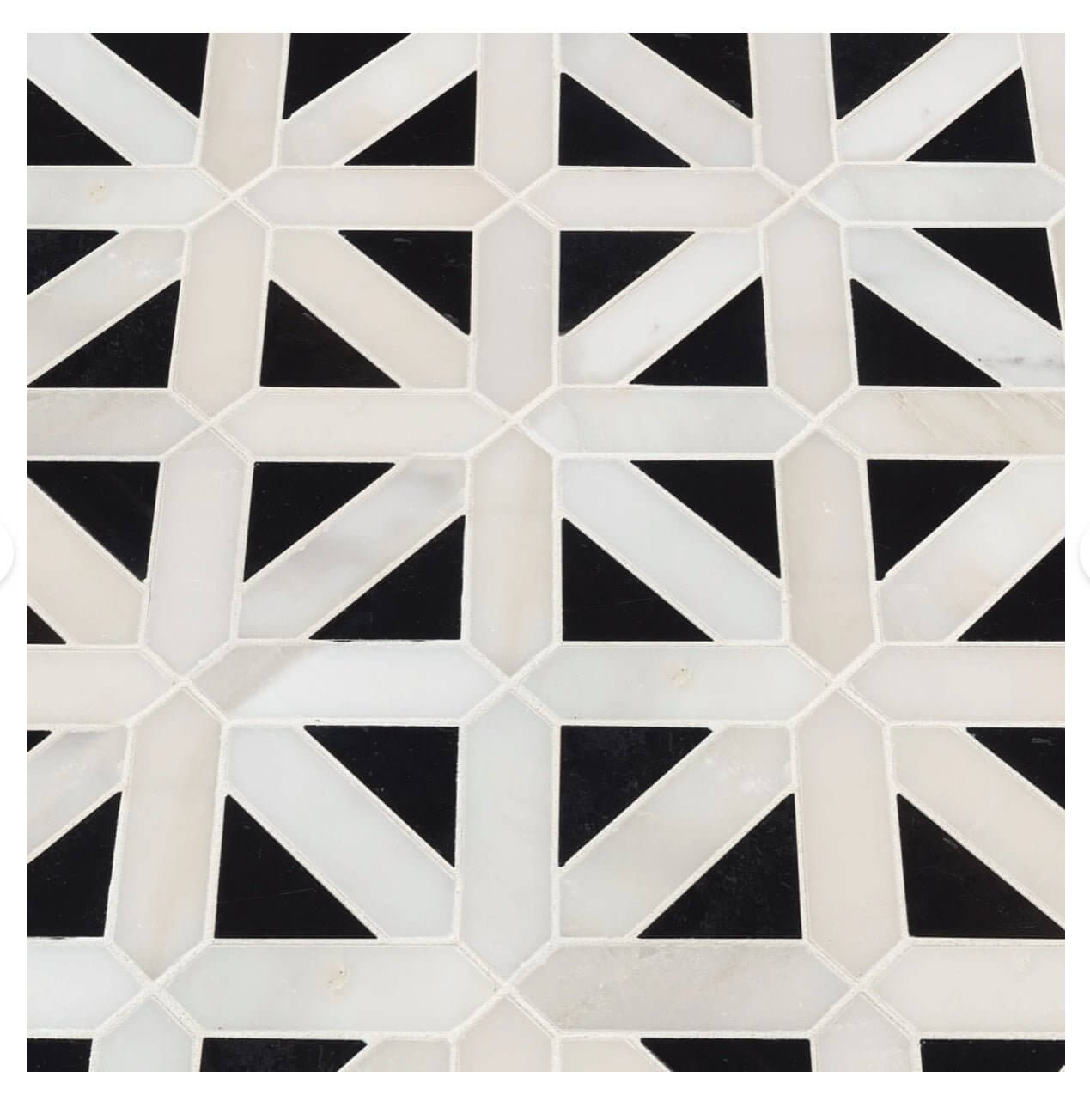 12x12 Retro Fretwork Polished Mosaic Tile