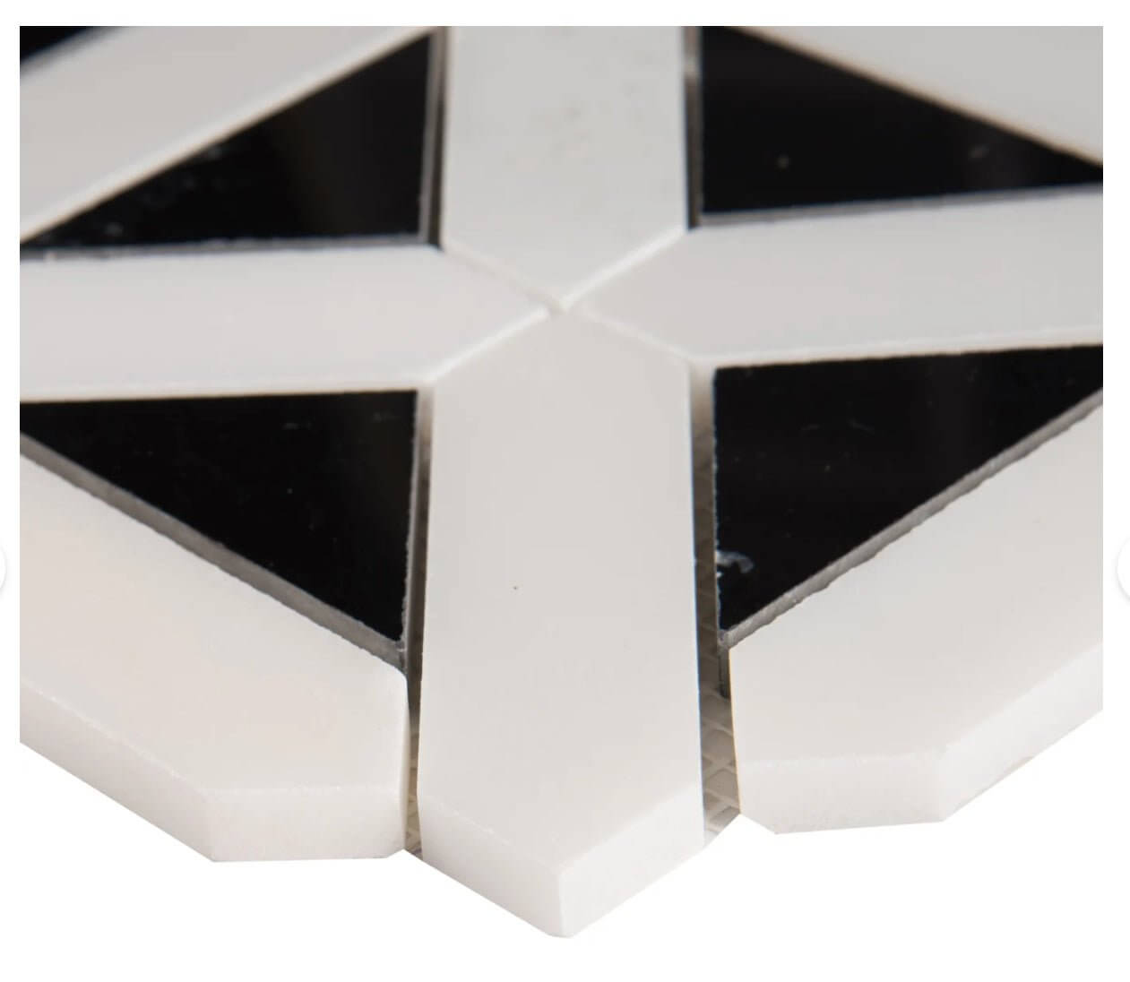 12x12 Retro Fretwork Polished Mosaic Tile
