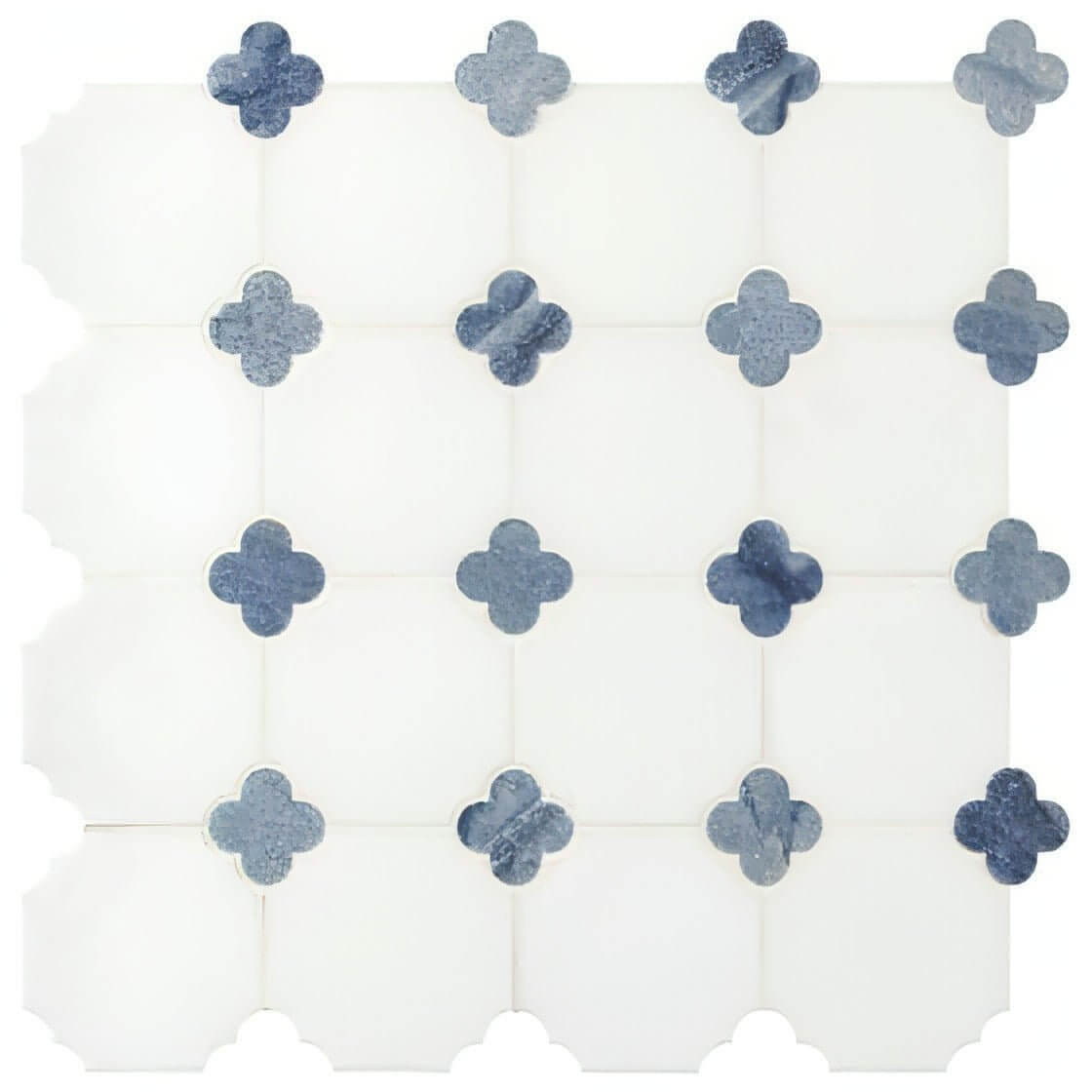 12X12 Azula Floret Polished Marble Mosaic