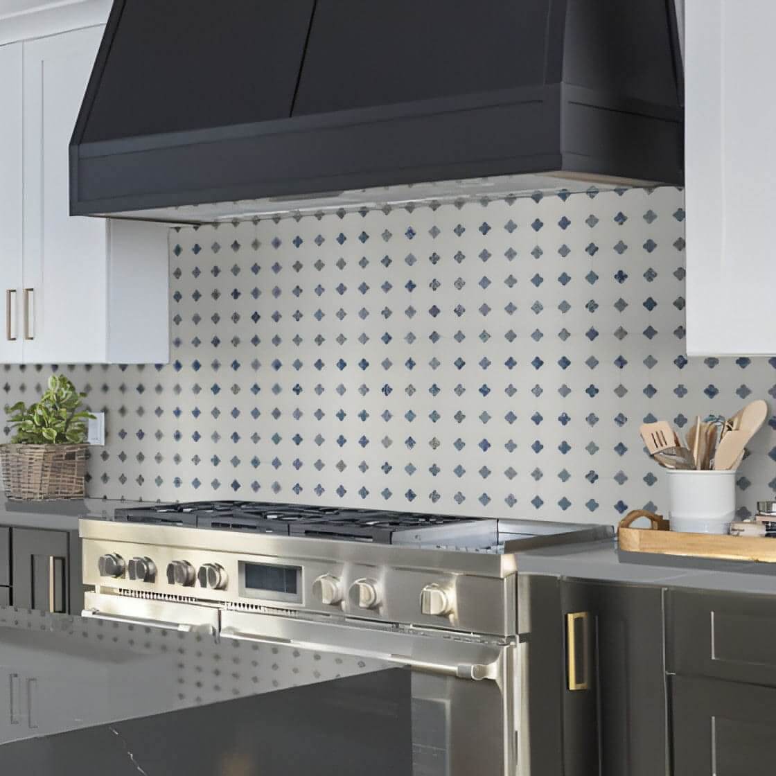 12X12 Azula Floret Polished Marble Mosaic