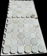 12x12 Tuscan Calacatta Gold Octagon Mosaic Tile