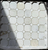 12x12 Tuscan Calacatta Gold Octagon Mosaic Tile