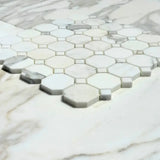 12x12 Tuscan Calacatta Gold Octagon Mosaic Tile