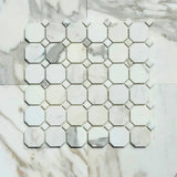 12x12 Tuscan Calacatta Gold Octagon Mosaic Tile