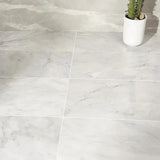 12x14 Oriental White ( Asian Statuary ) Marble Tile