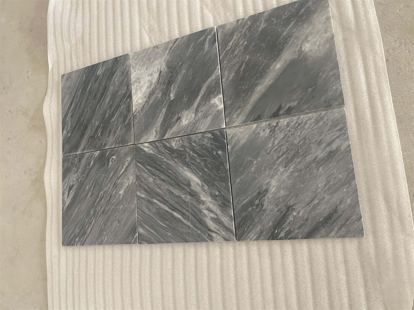 12x24, 3/8 Bardiglio Italian Gray Marble Tile