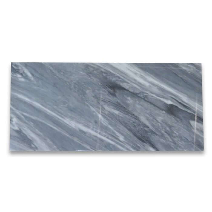 12x24, 3/8 Bardiglio Italian Gray Marble Tile