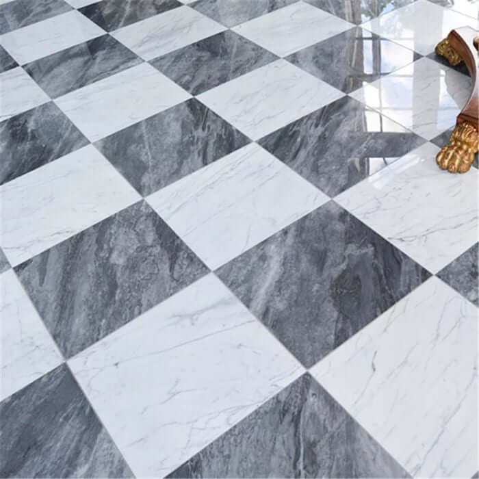 18x18 Bardiglio Nuvolato Italian Gray Marble Tile