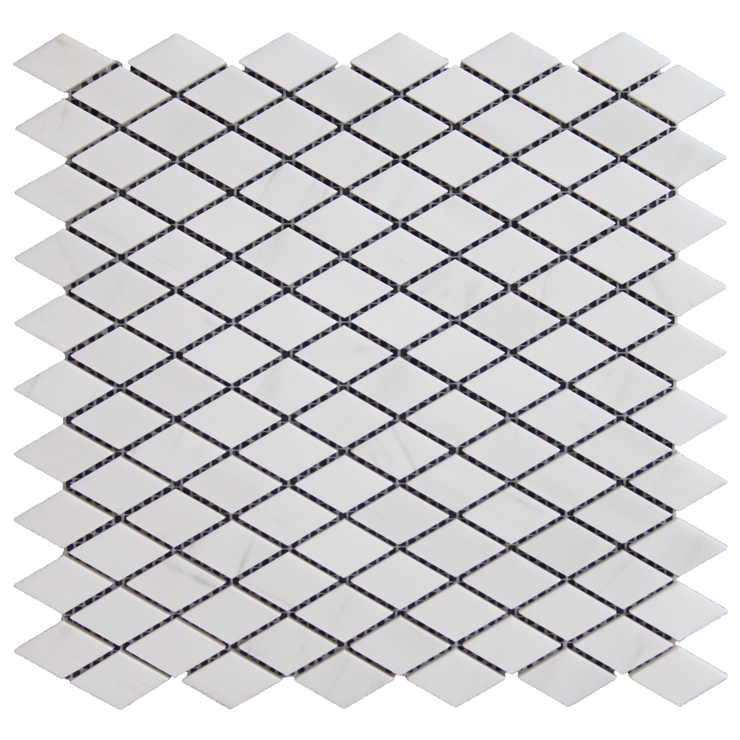 Bianco Dolomite Marble Diamond Mosaic Tile Polished