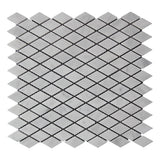 Carrara White Italian Marble Diamond Mosaic Tile Honed