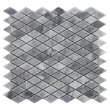 Bardiglio Gray Marble Diamond Mosaic Tile Polished