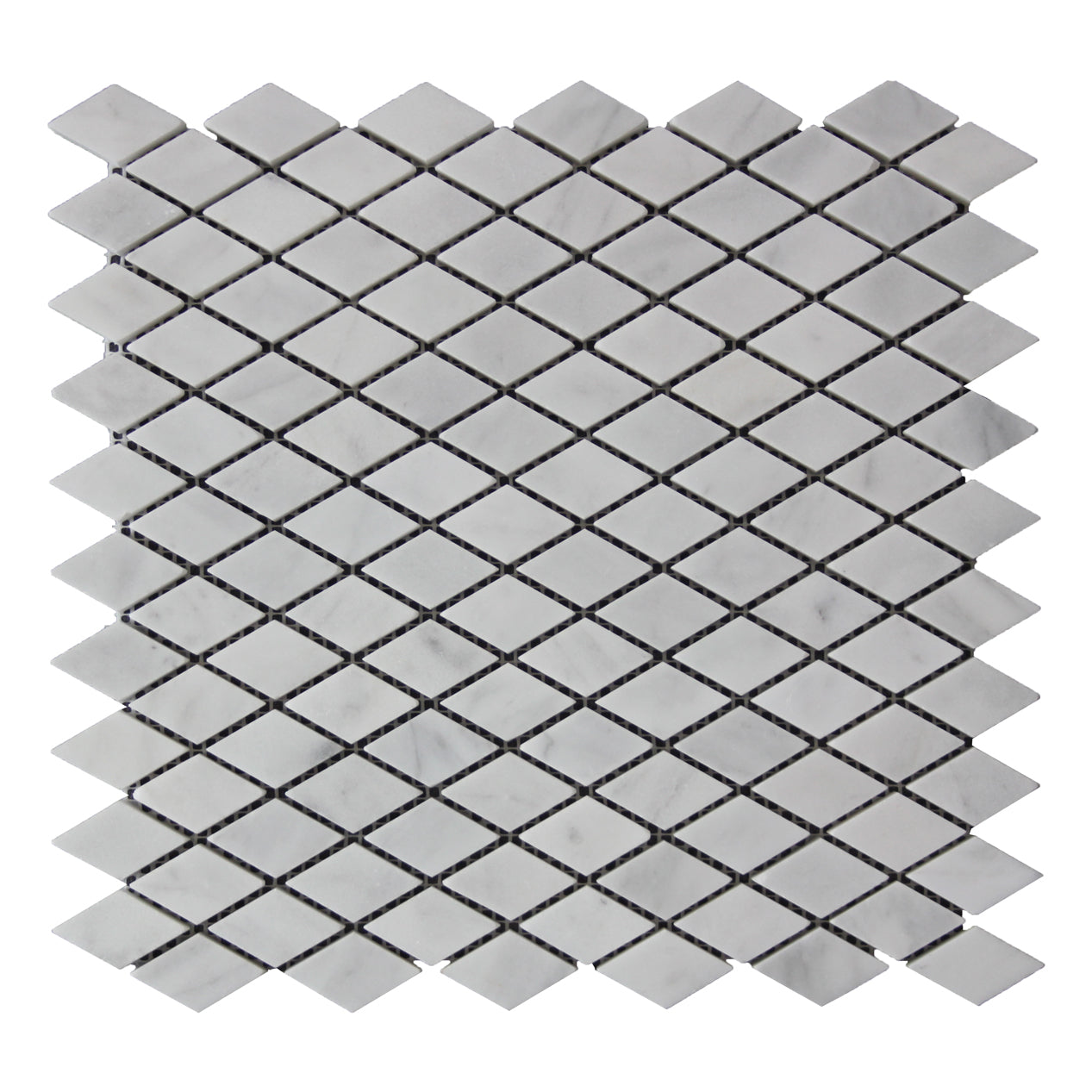 Carrara White Italian Marble Diamond Mosaic Tile Polished