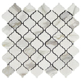 Calacatta Gold Marble Arabesque Baroque Mini Lantern Mosaic Tile Polished