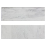 Carrara White Italian Marble 4" x 12" Bullnose Tile Trim Honed