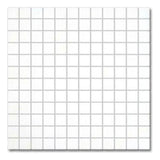 1x1 Pure Thassos White Marble Square Mosaic Tile