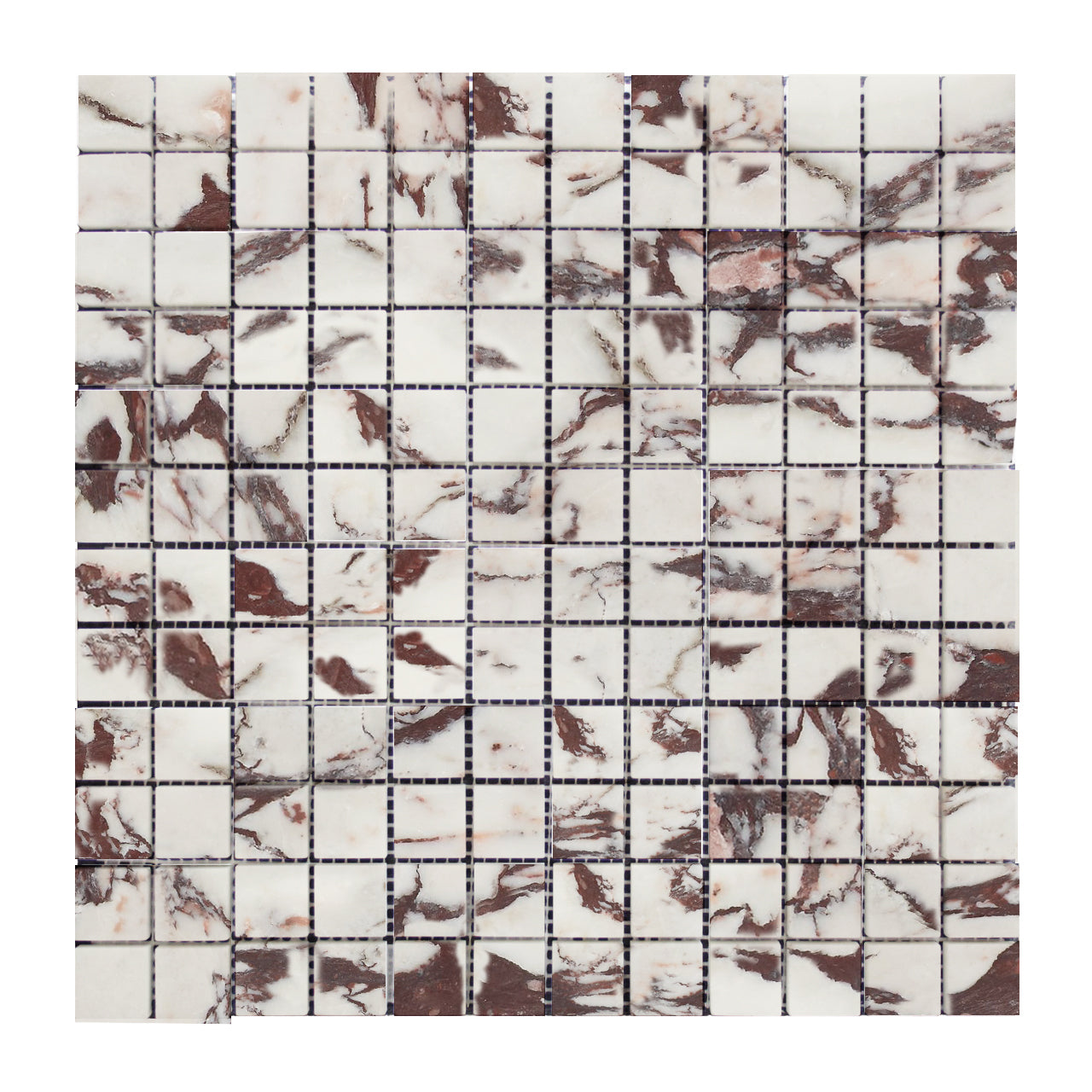 Calacatta Viola Marble 1X1 Mosaic Tile Honed