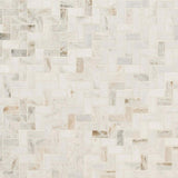 1X2 Arabescato Venato White Herringbone Honed Mosaic