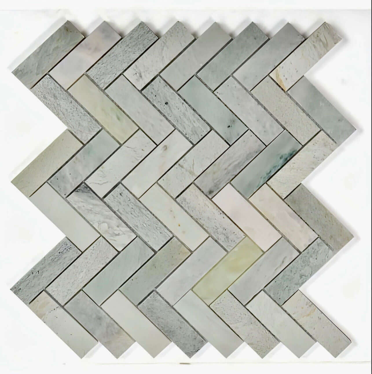 1x3 Ming Green Classico Herringbone 11 x 12.5