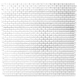 1x2 Thassos White Marble Brick Mosaic Tile